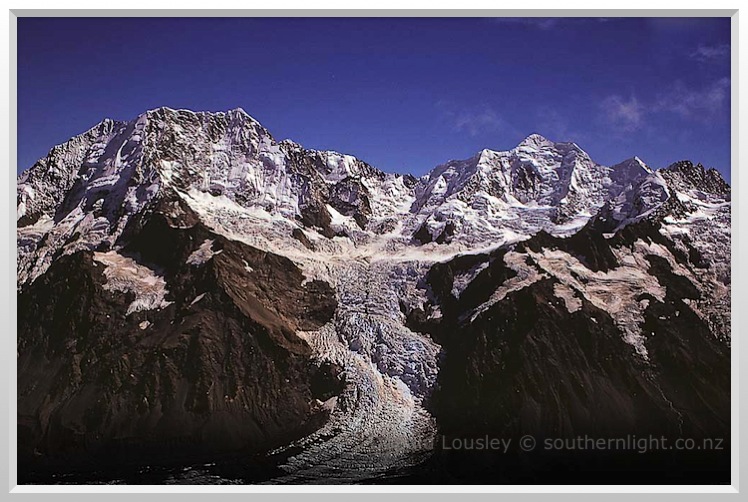 Hochstetter Glacier and Icefall - Aoraki Mt Cook and Mt Tasman. Aoraki Mt Cook National Park