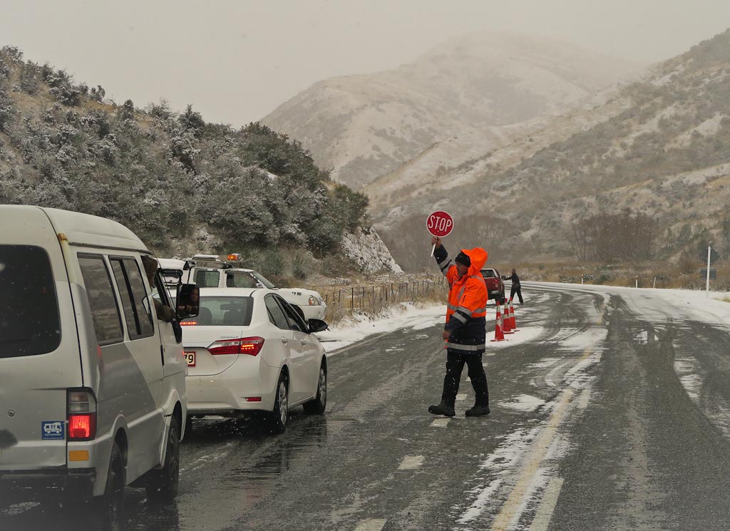 Fitting chains in the Cardrona Valley